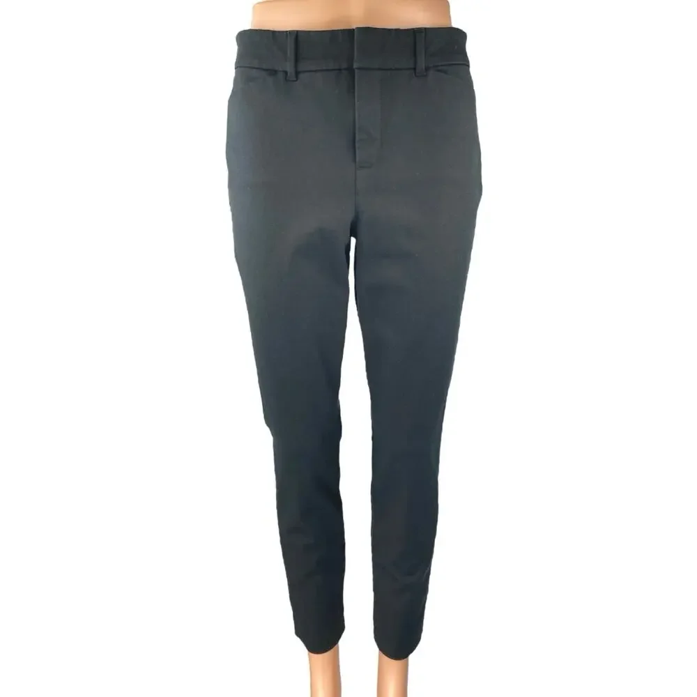 Old Navy Pixie Women's Black High Waisted Skinny Casual Trousers Pants Size 8